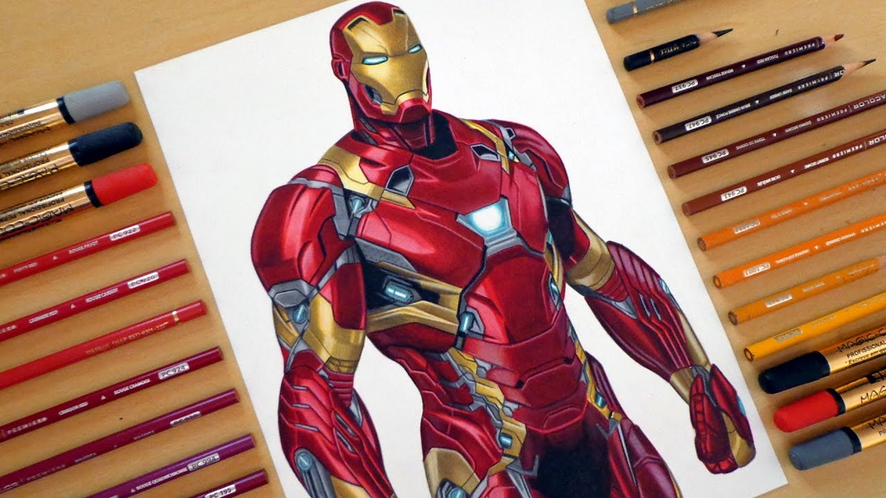 Speed Drawing: Iron Man - YouTube