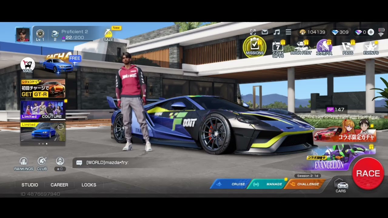 How to play open world mode in racing master