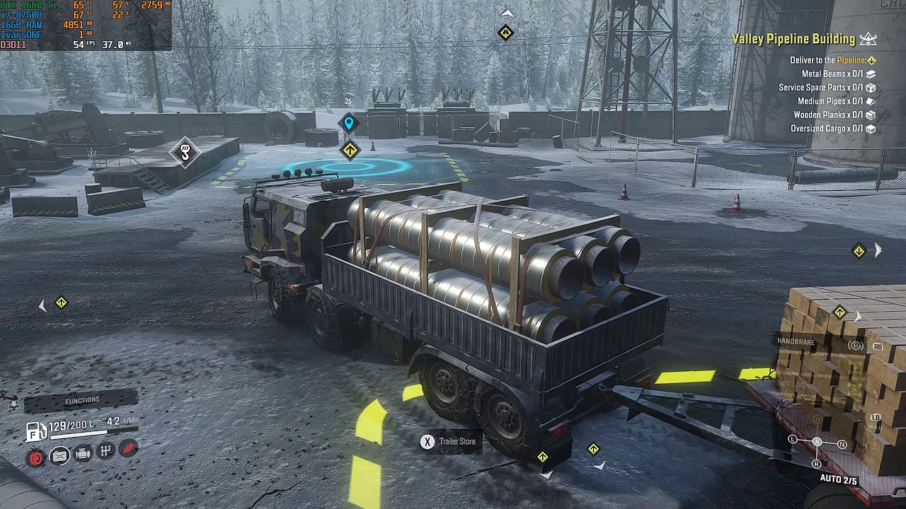 SnowRunner Walkthrough Part 155 - "Valley Pipeline Building" - YouTube