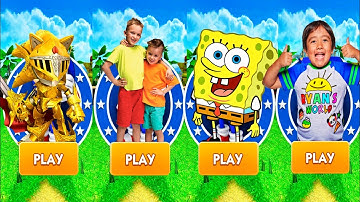 Niki and Vlad Run vs Tag with Ryan vs Sonic Dash vs Sponge Bob on the Run  Gameplay