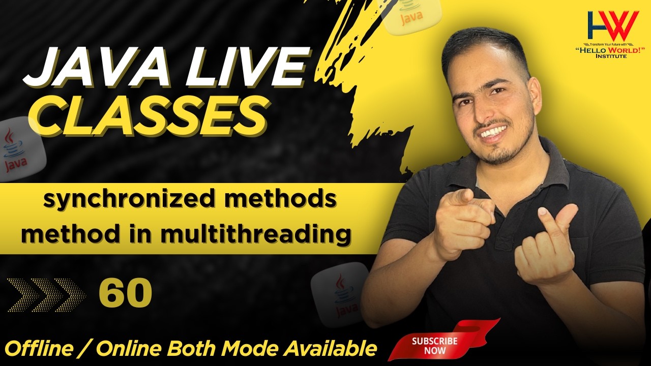 synchronized methods method in multithreading in java complete course ...