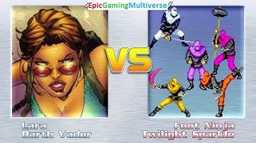 Twilight Sparkle And The Foot Ninja VS Lara Croft And Darth Vader In A MUGEN Match / Battle / Fight