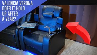 VALENCIA Verona Review After 1 YEAR! DO THEY HOLD UP? Verona LEATHER Home Theater Seating! screenshot 5