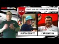 HAVE YOU GOT ANY QUESTIONS FOR BURTON DEWITT OR CHRIS MASON?