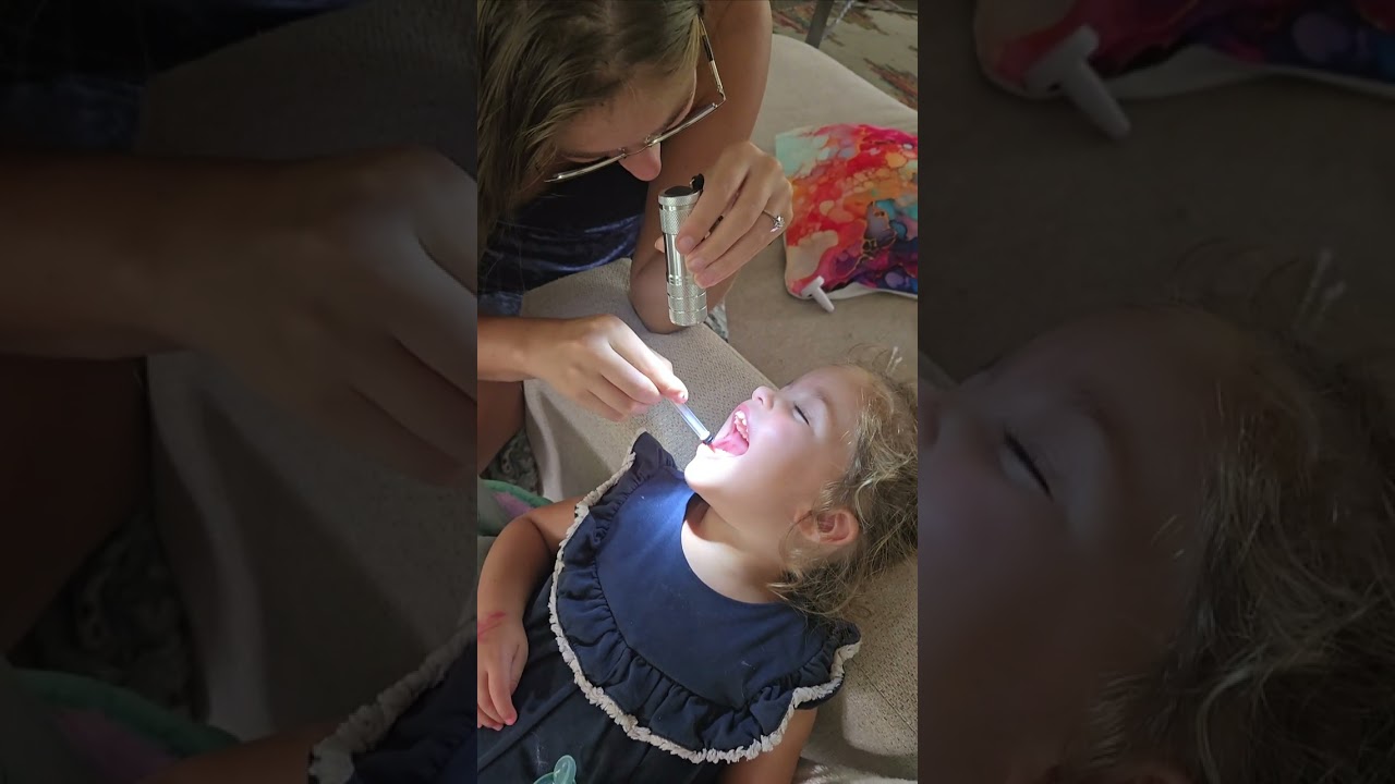 Rosie plays "pretend dentist visit"