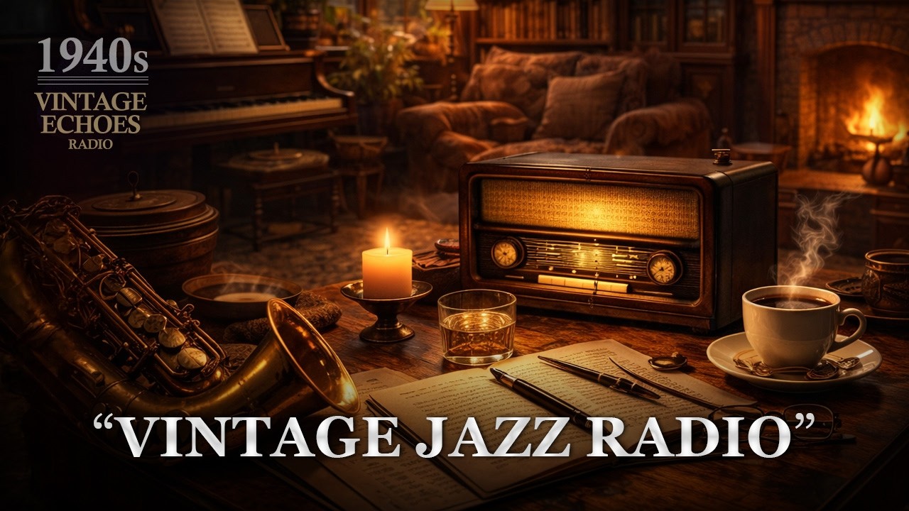 1940s Quiet Evening Jazz Lounge | Vintage Jazz Radio | Instrumental Ambience | Vintage Echoes Radio