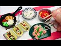 DIY MINIATURE REALISTIC FOOD for DOLLHOUSE ~ TACOS, VIETNAMESE SUMMER ROLLS, DUMPLINGS and MORE