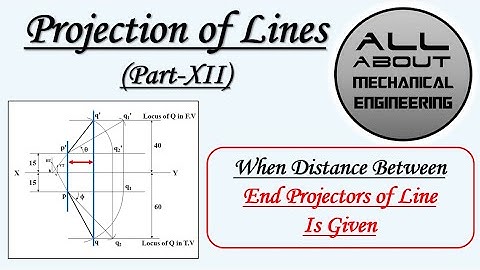 Projection of Lines (When Distance Between End Projectors is Given) #projectionoflines