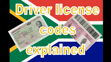 Driver license codes explained