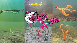 :  CRAZY FISH,    . NIMBLE, POLARIS, VIBRO WORM...