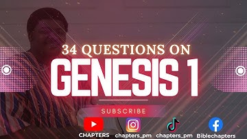 Bible Quiz | GENESIS Chapter 1 |  34 Questions | CREATION STORY |