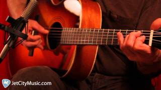 Eric Madis Fingerpicking Lesson 1 - Rolling E Blues chords