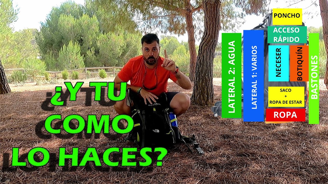 🎒👉MONTANDO mi MOCHILA de MONTAÑA (versión Camino de Santiago)