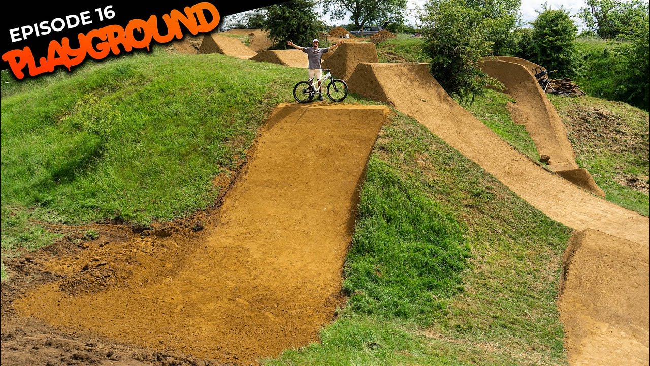 BUILDING AND RIDING A HUGE DIRT STEP DOWN!! PLAYGROUND EP16