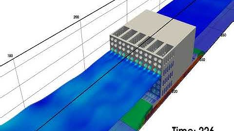Wave Fields around Circular Perforated 3D caisson Breakwater using OlaFlow.