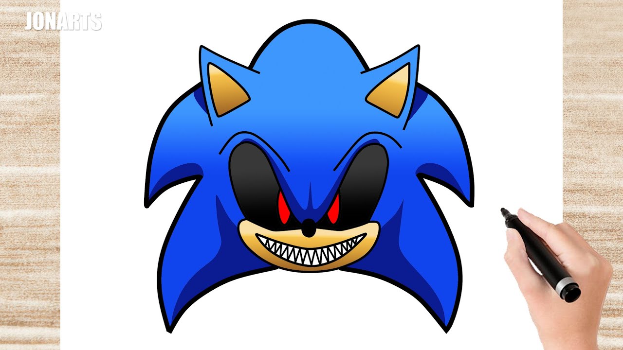 COMO DESENHAR O SONIC EXE ⚡ 