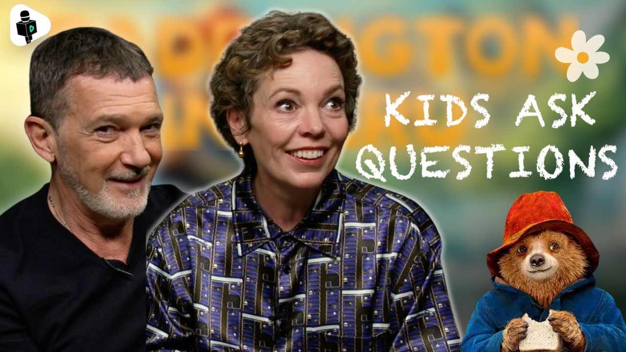 Antonio Banderas & Olivia Colman ANSWER Questions From KIDS 💙 Paddington In Peru Interview