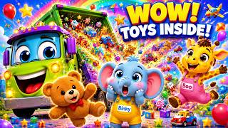 Garbage Truck Song for Kids | Wheels on the Garbage Truck Nursery Rhyme @BinkybooKids