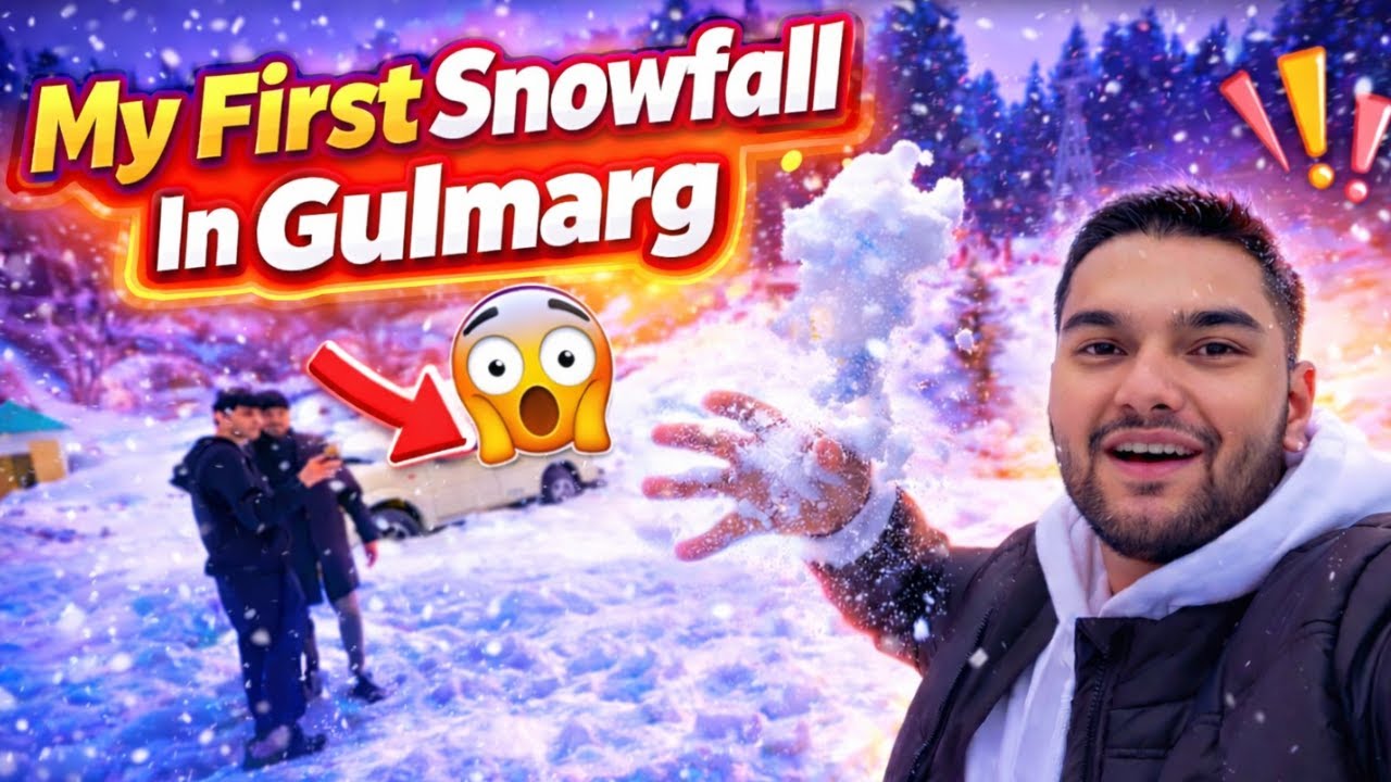 My First Snowfall ❄️in Gulmarg 😍