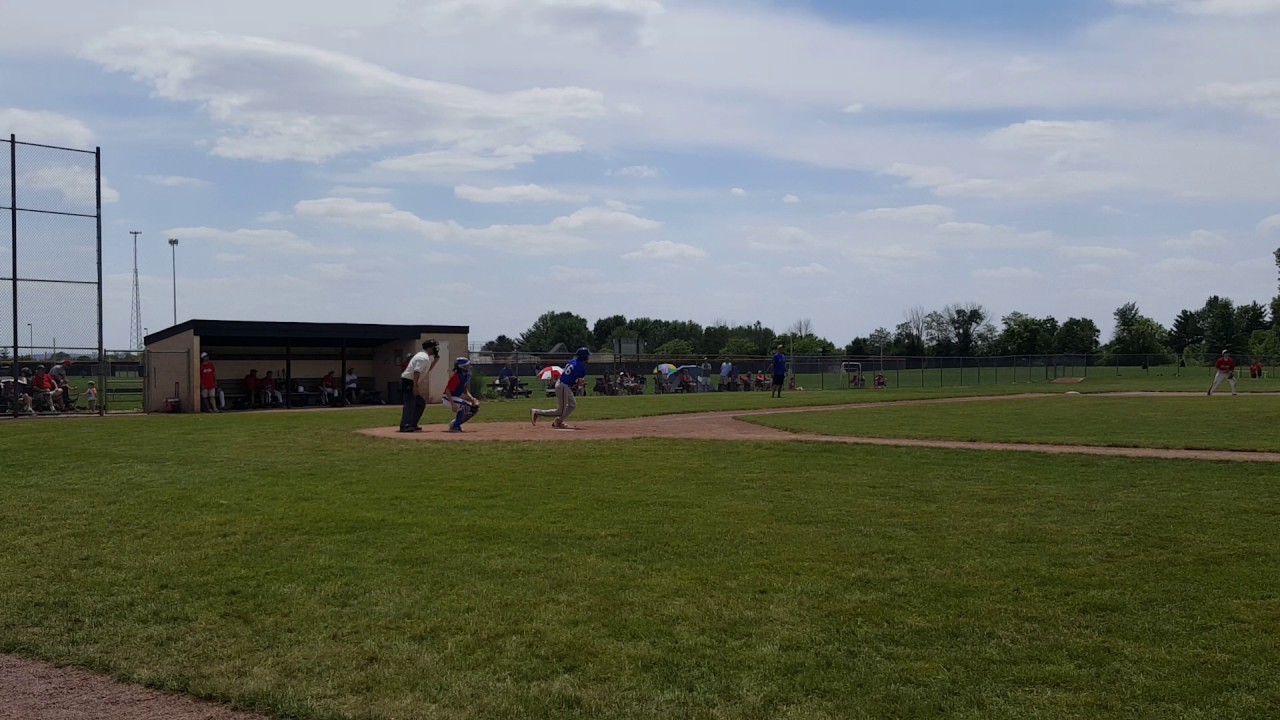 Jeff Strayer Travel Baseball ground rule double June 2017 YouTube