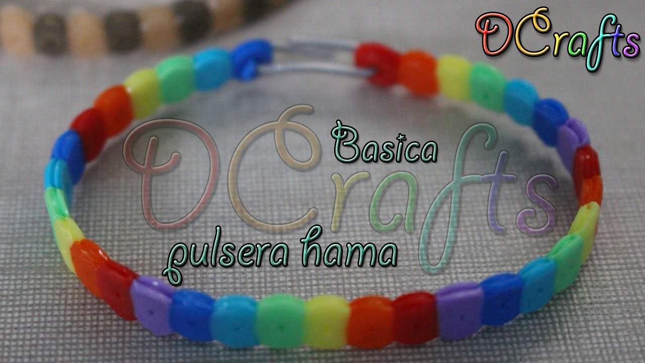 COMO HACER PULSERA DE HAMA PERLER BEADS BASICA ORIGINAL MANUALIDADES DIY