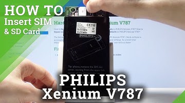 How to Insert Micro SIM Card to PHILIPS Xenium V787 - Input Memory Card