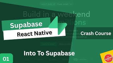 Supabase Tutorial #1 Intro to Supabase and Setup