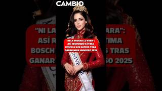 Ni La Envidia Lo Para Así Respondió Fátima Bosch A Sus Haters Tras Ganar Miss Universo 2025