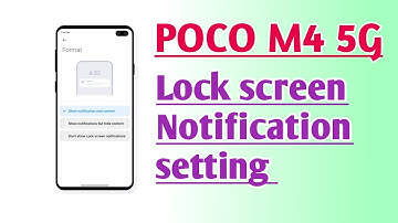 POCO M4 5G Lock screen Notification setting