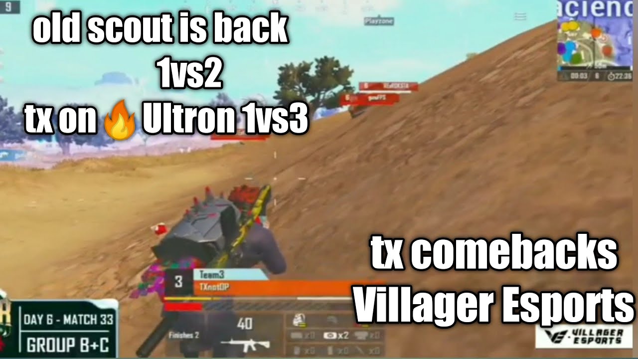 scout 1v2 Ultron 1vs3 team tx on🔥🔥old scout is back 
