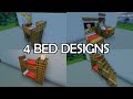 4 Different Minecraft Bed Designs│Tutorial 1.20.1+