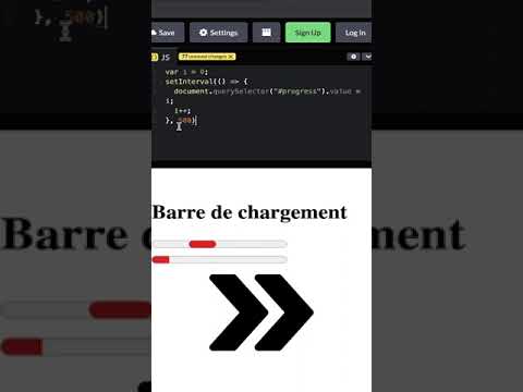 Vidéo: Comment faire une barre de chargement en HTML ?