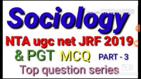 Sociology NTA ugc net jrf 2019 mock test