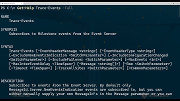 Listen to Events with MilestonePSTools