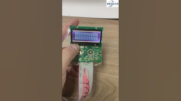 12*2 character dot matrix LCD module, white characters on black background. #electronic