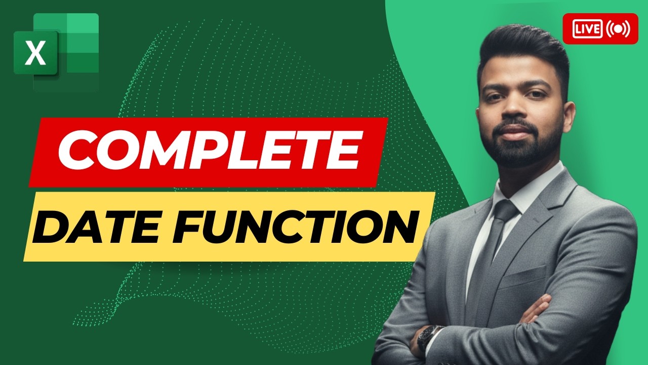 Complete Date & Time Functions in Excel (EOMONTH, EDATE, DATEDIF ...