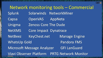 3.6 Network monitoring tools – Commercial