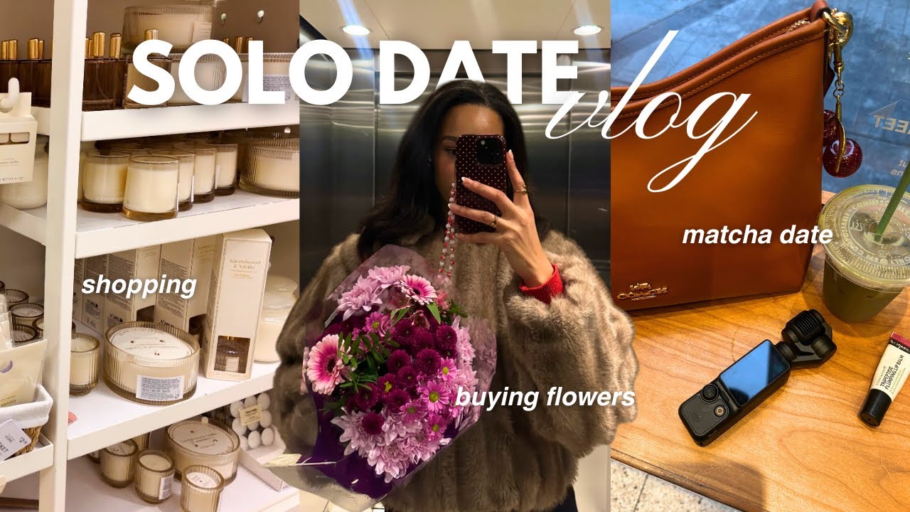 SOLO DATE DAY 💌 Matcha date, Shopping,  Homemade bread, TK Maxx, Buying myself flowers & More