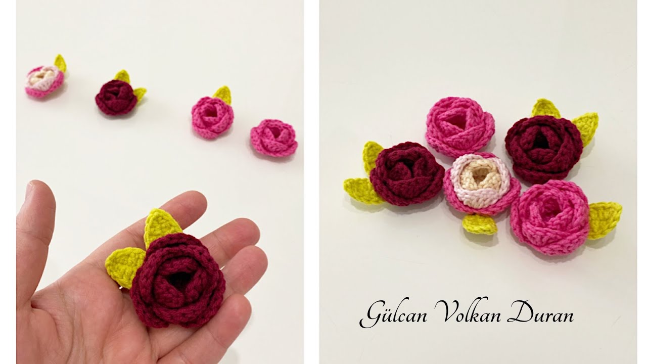 🍬HAYIRLI BAYRAMLAR 🌸 EN ÇOK ARANAN KOLAY TOMURCUK ÖRGÜ GÜL YAPIMI🌹