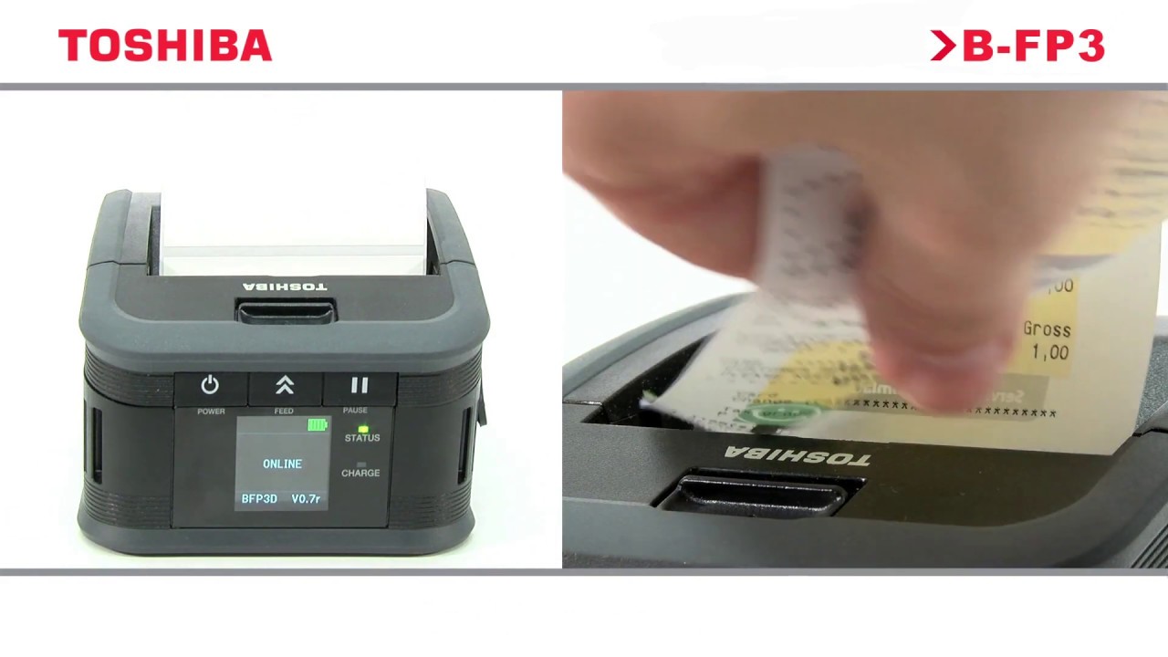 Toshiba Mobile Barcode Printer - B-FP3D - Product - YouTube