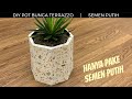 [ENG SUB] DIY vas pot bunga terrazzo dari semen putih | DIY Terrazzo vase from white cement