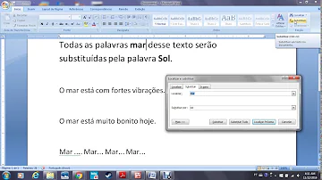Como substituir uma palavra pela outra?
