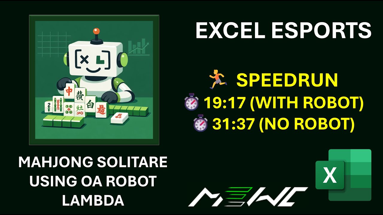 Excel Esports: Using OA Robot on Mahjong Solitare