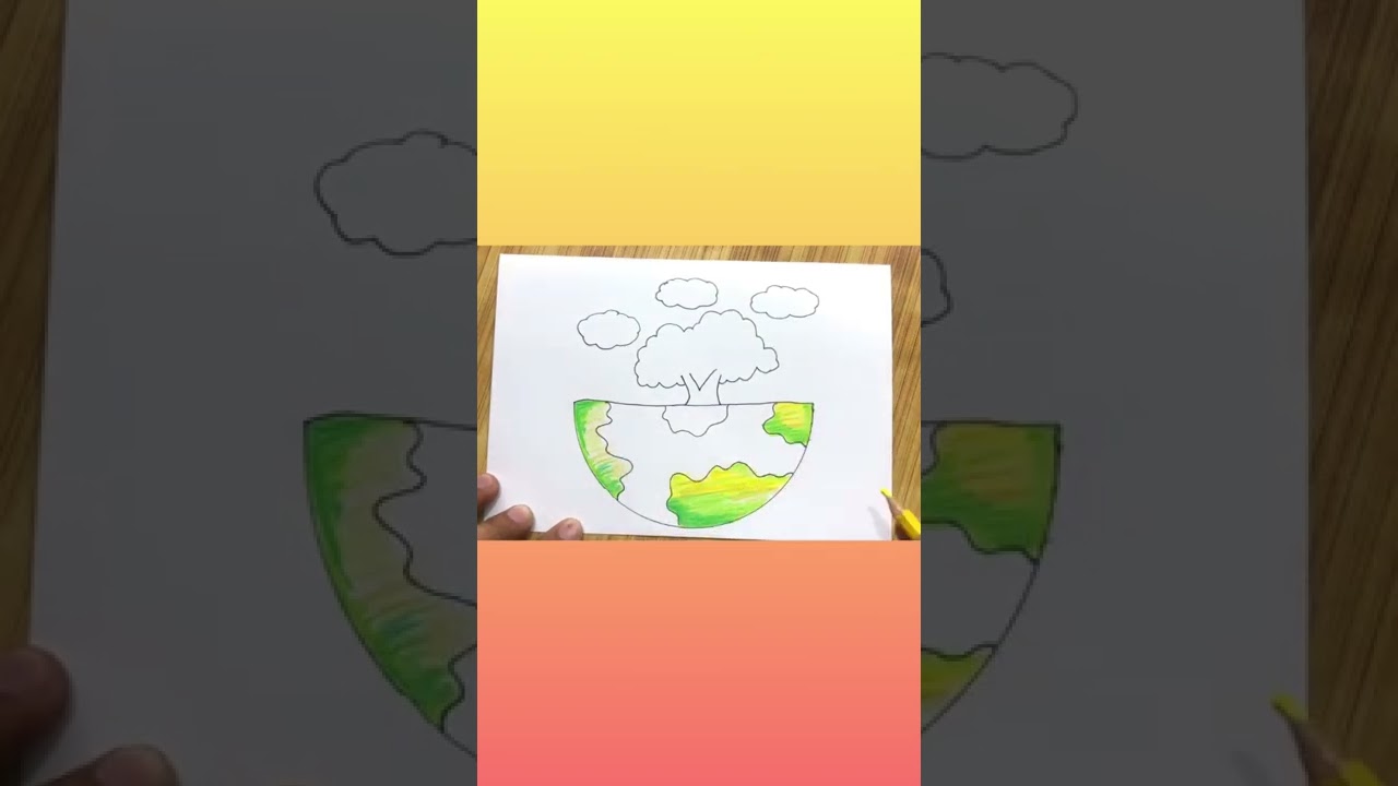 Save Earth Save Water Save Environment Drawing step-by-step for Competition #moneyguru1002 #shorts