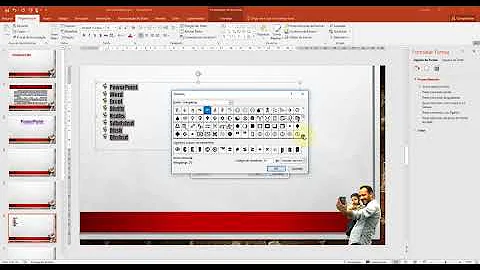 Onde fica os marcadores no PowerPoint?