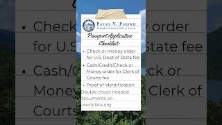 Passport Application Checklist
