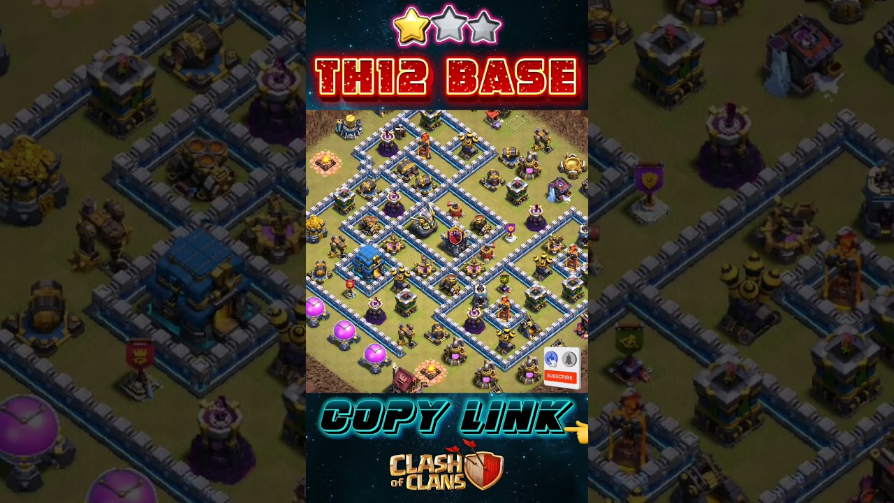 TOP 5 TH12 BEST WAR BASE ANTI E-DRAG 