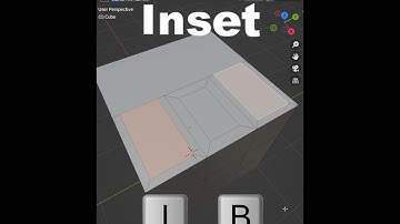 Blender Keyboard Shortcut ➦ Inset .