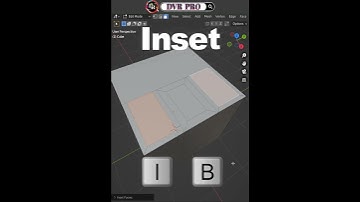 Blender Keyboard Shortcut ➦ Inset .