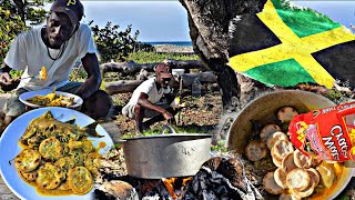 Natural wood fire gives you the best tasting food || Curry doctor fish in coconut juice w/ crackers